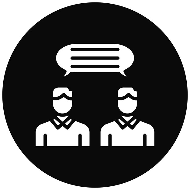 El icono del vector de comunicación se puede utilizar para el conjunto de iconos de liderazgo