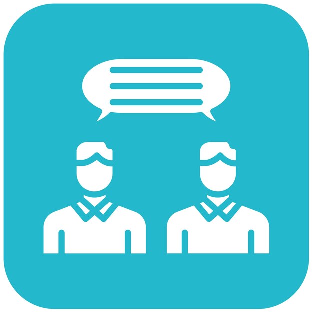 El icono del vector de comunicación se puede utilizar para el conjunto de iconos de liderazgo