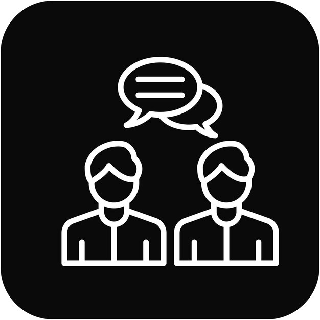 El icono del vector de comunicación se puede utilizar para el conjunto de iconos del plan de acción