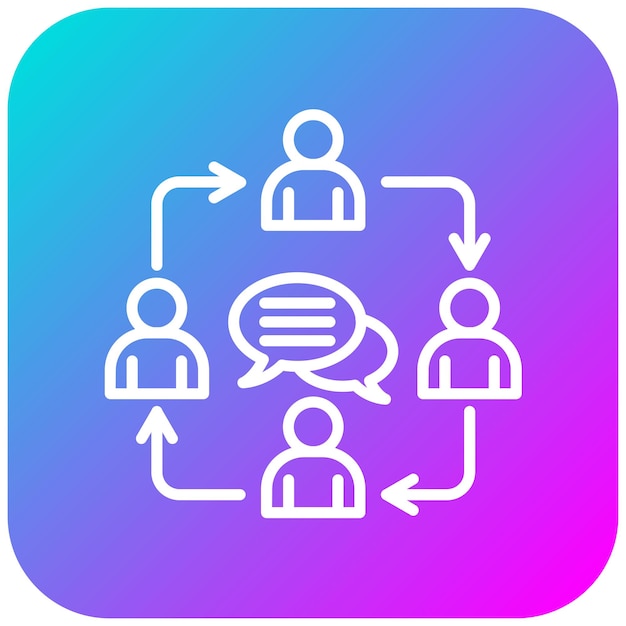 El icono del vector de comunicación se puede utilizar para el conjunto de iconos de rasgos de personalidad