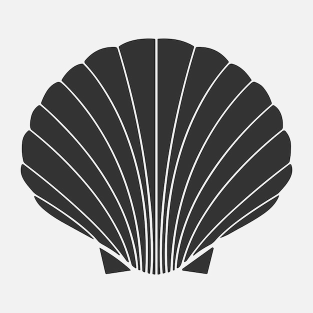 Icono del vector de las conchas marinas