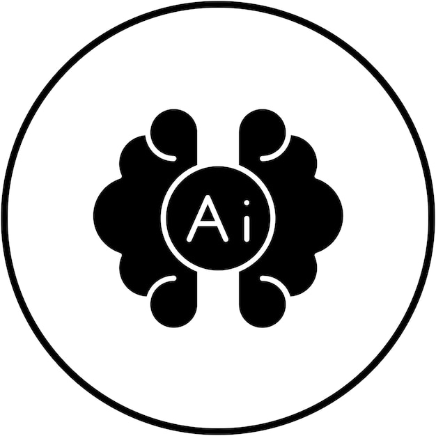 El icono del vector de conciencia artificial se puede utilizar para el conjunto de iconos de análisis de datos