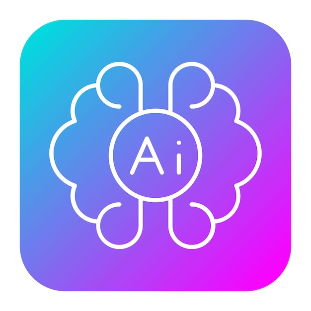 El icono del vector de conciencia artificial se puede utilizar para el conjunto de iconos de análisis de datos