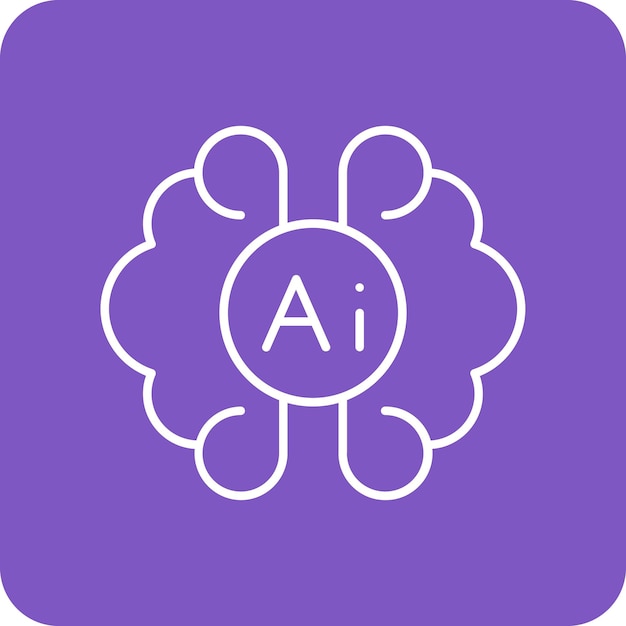 El icono del vector de conciencia artificial se puede utilizar para el conjunto de iconos de análisis de datos
