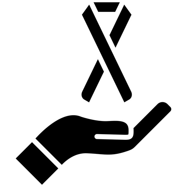 El icono del vector de concienciación sobre el cáncer se puede utilizar para el conjunto de iconos de quimioterapia