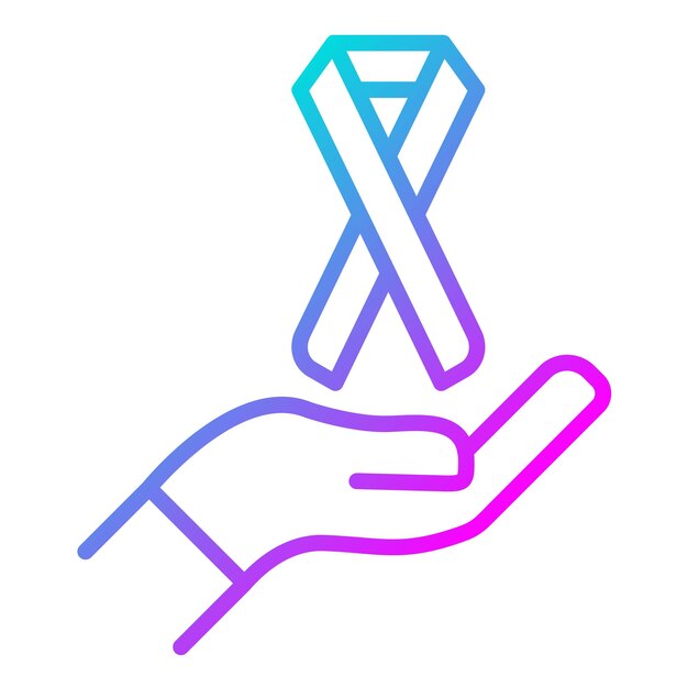 El icono del vector de concienciación sobre el cáncer se puede utilizar para el conjunto de iconos de quimioterapia