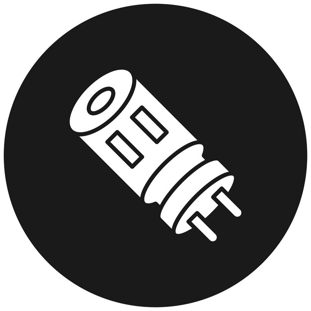 El icono del vector del condensador se puede utilizar para el conjunto de iconos de herramientas de electricista