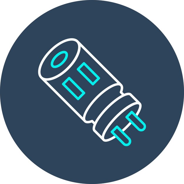 El icono del vector del condensador se puede utilizar para el conjunto de iconos de herramientas de electricista