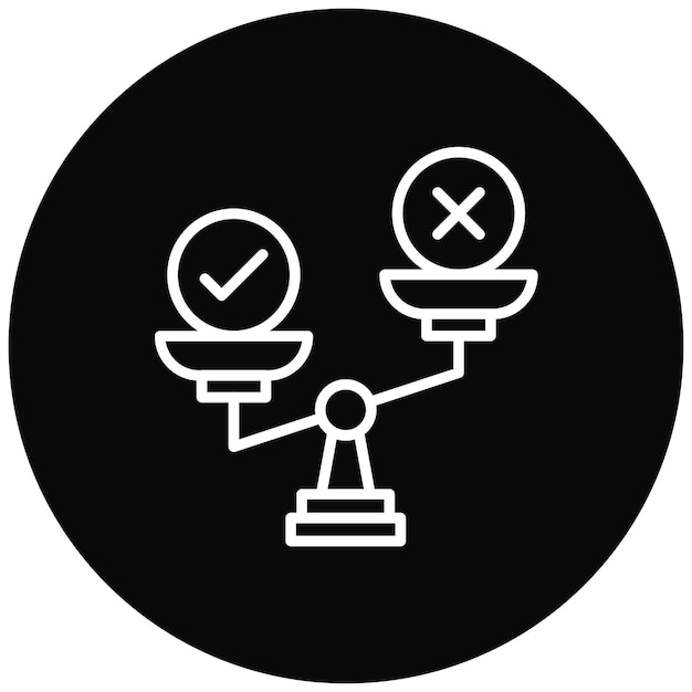El icono del vector de conducta ética se puede utilizar para el conjunto de iconos de valores básicos