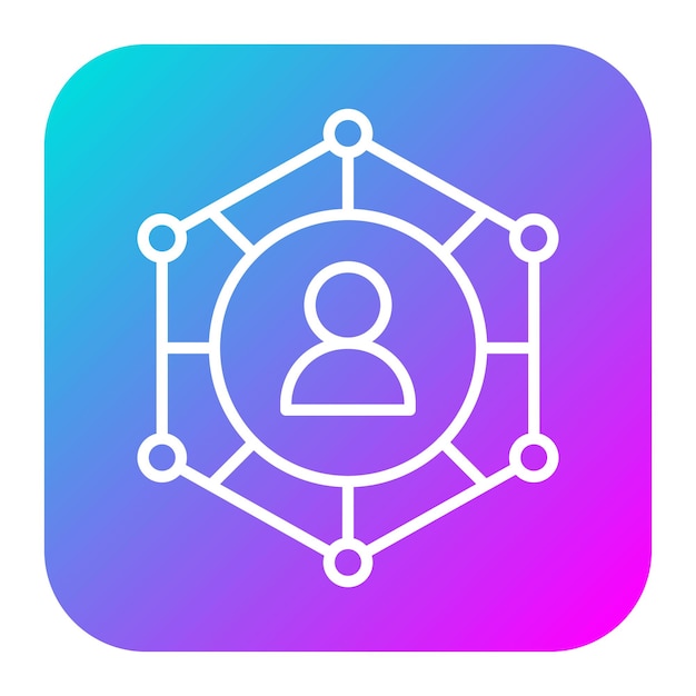 El icono del vector de conexión del usuario se puede utilizar para el conjunto de iconos de alojamiento web