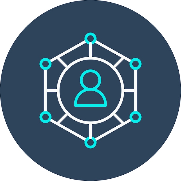 El icono del vector de conexión del usuario se puede utilizar para el conjunto de iconos de alojamiento web