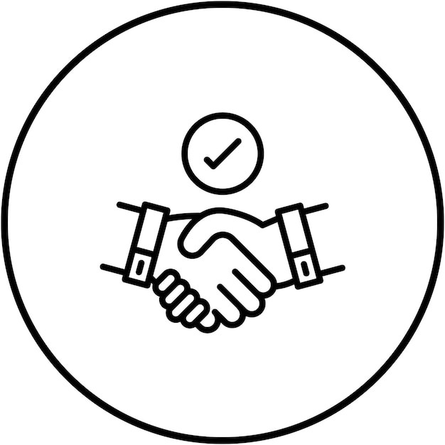 El icono del vector de confianza se puede usar para el conjunto de iconos de amistad