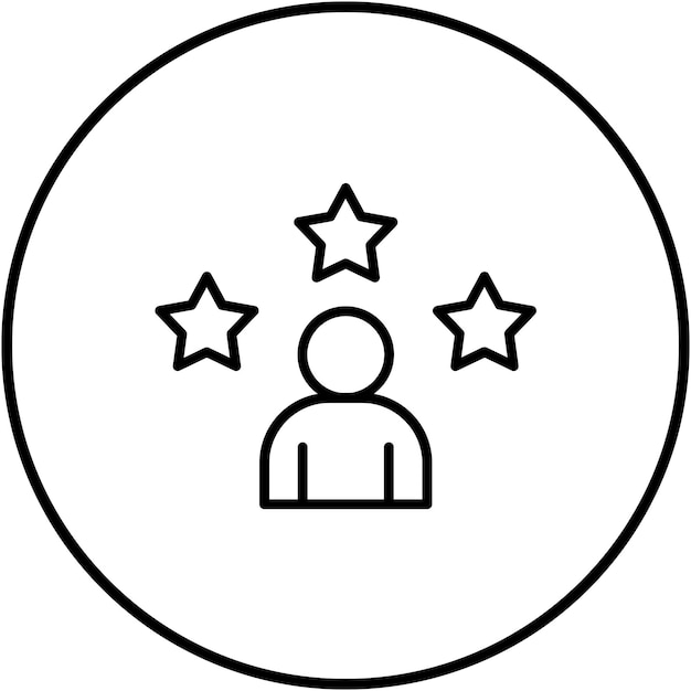 El icono del vector de confianza en sí mismo se puede usar para el conjunto de iconos de rasgos de personalidad