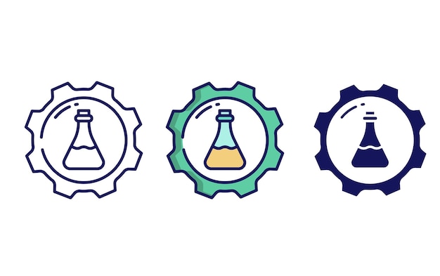 Icono de vector de configuración de matraz