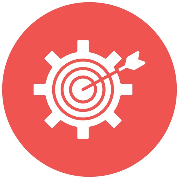 El icono del vector de configuración de objetivos se puede utilizar para el conjunto de iconos de liderazgo