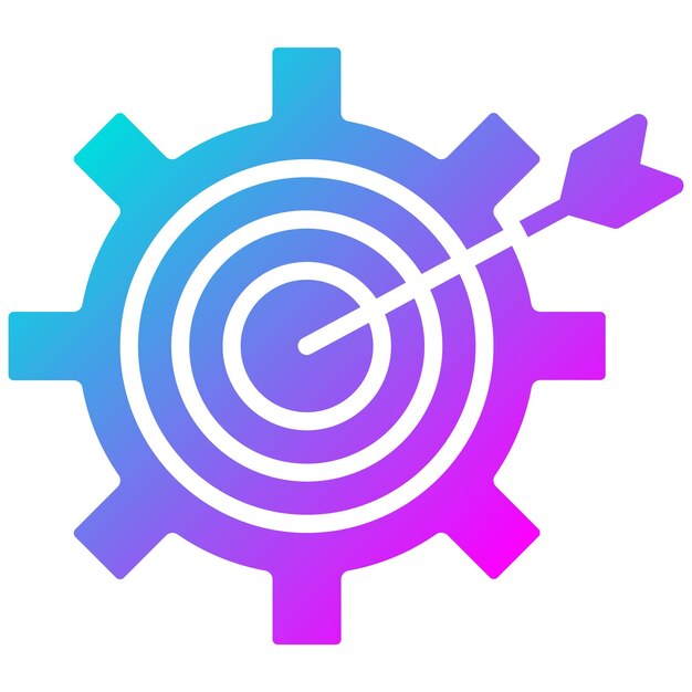 El icono del vector de configuración de objetivos se puede utilizar para el conjunto de iconos de liderazgo