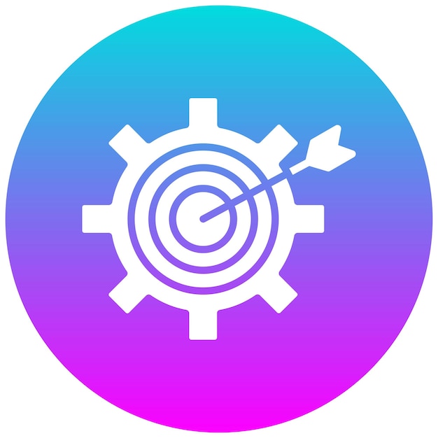 El icono del vector de configuración de objetivos se puede utilizar para el conjunto de iconos de liderazgo