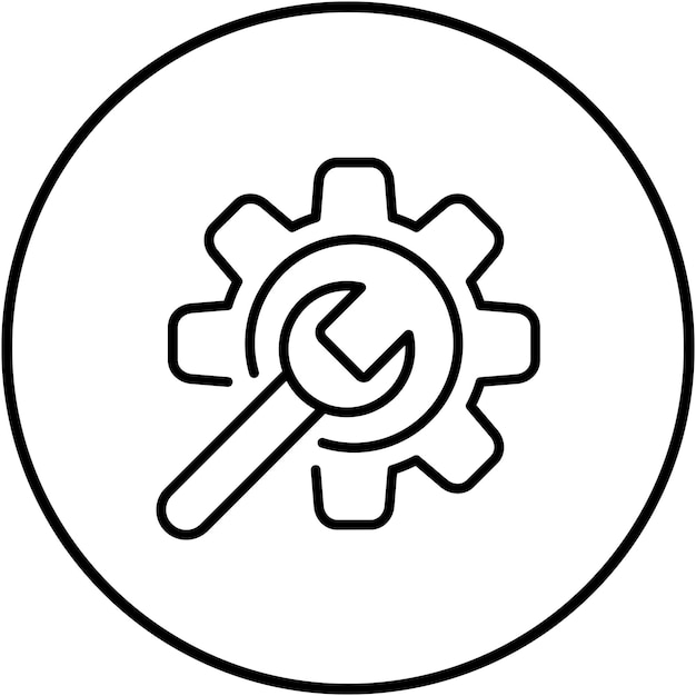 El icono del vector de configuración se puede utilizar para el conjunto de iconos de marketing web
