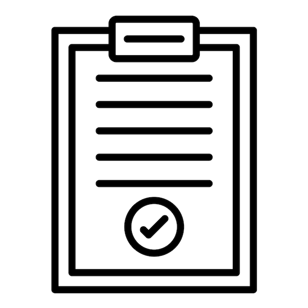 El icono del vector de confirmación de pedido se puede utilizar para el conjunto de iconos de venta al por menor digital