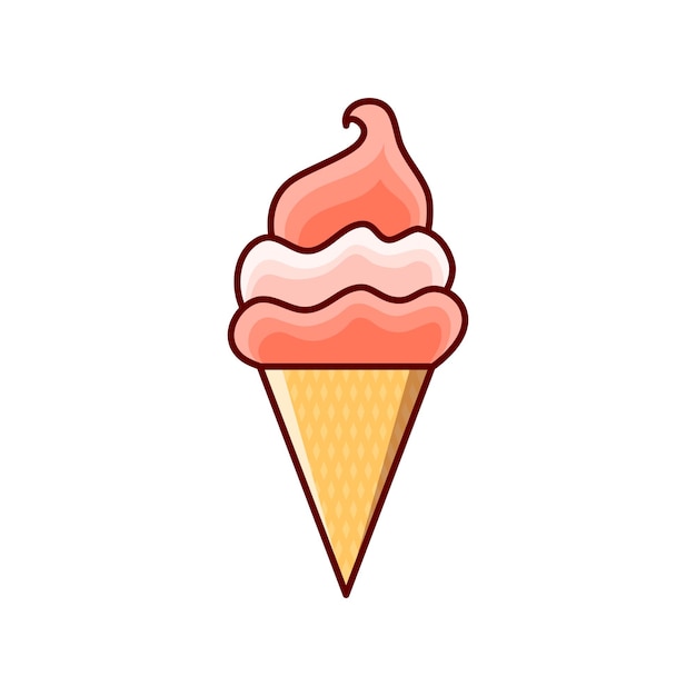 Icono de vector de cono de helado