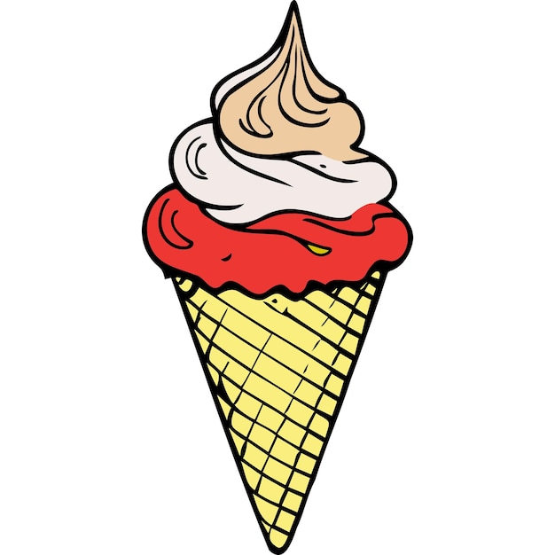 Icono de vector de cono de helado