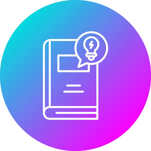 El icono del vector de conocimiento se puede usar para el conjunto de iconos de la biblioteca