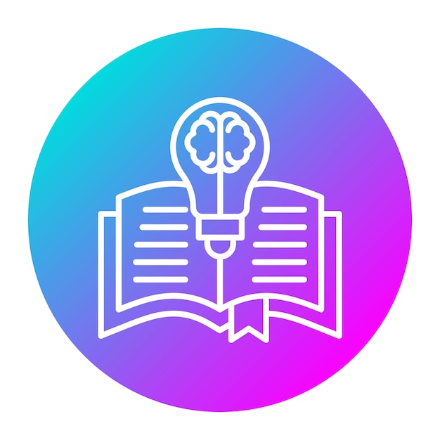 El icono del vector de conocimiento se puede utilizar para el conjunto de iconos de literatura