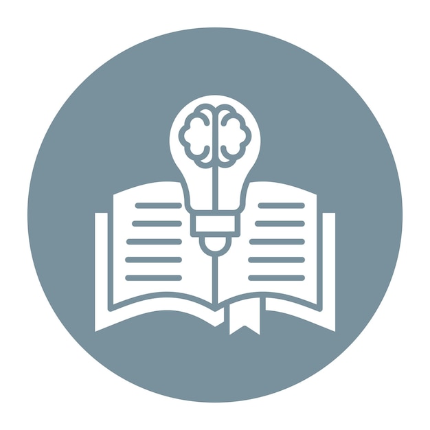 El icono del vector de conocimiento se puede utilizar para el conjunto de iconos de literatura
