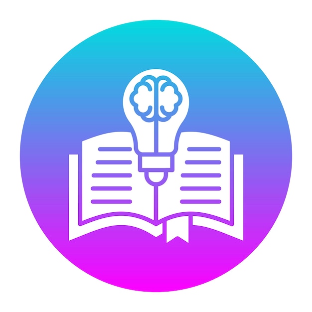 El icono del vector de conocimiento se puede utilizar para el conjunto de iconos de literatura