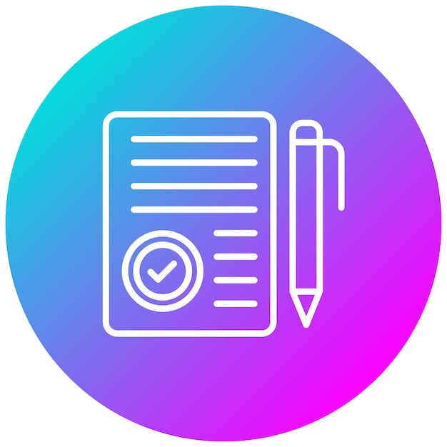 El icono del vector de consentimiento se puede utilizar para el conjunto de iconos de cumplimiento y regulación
