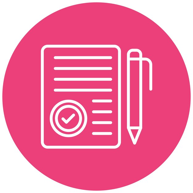 El icono del vector de consentimiento se puede utilizar para el conjunto de iconos de cumplimiento y regulación