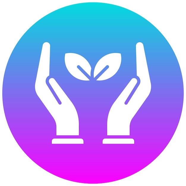 El icono del vector de conservación se puede usar para el conjunto de iconos del Día de la Tierra