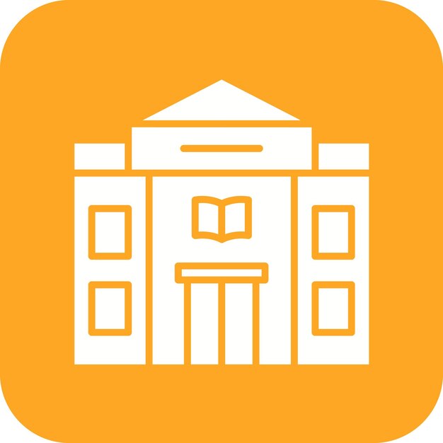 El icono del vector de construcción de la biblioteca se puede utilizar para el conjunto de iconos de la biblioteca