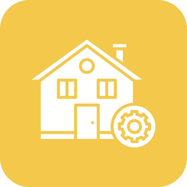 El icono del vector de construcción de la casa se puede utilizar para el conjunto de iconos de bienes raíces