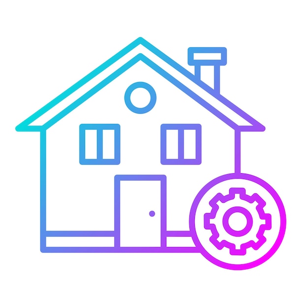 El icono del vector de construcción de la casa se puede utilizar para el conjunto de iconos de bienes raíces