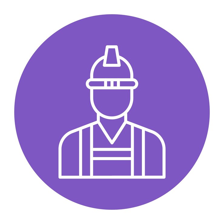 Vector el icono del vector del constructor masculino se puede usar para el conjunto de iconos de mejoras para el hogar