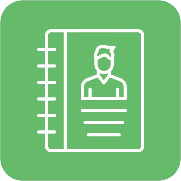 El icono del vector de contacto se puede utilizar para el conjunto de iconos de comunicaciones