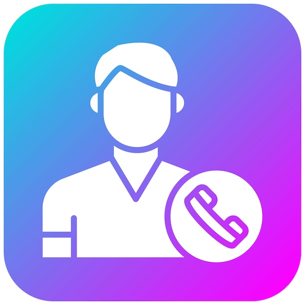 El icono del vector de contacto se puede utilizar para el conjunto de iconos de contacto