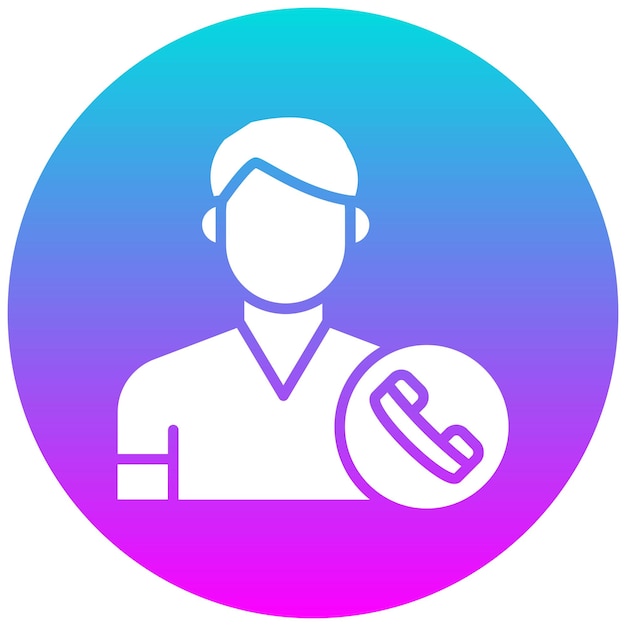 El icono del vector de contacto se puede utilizar para el conjunto de iconos de contacto