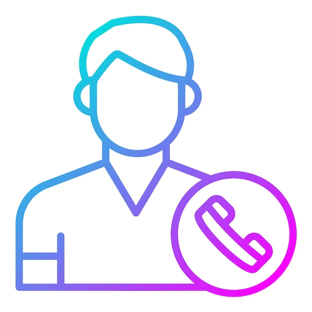 El icono del vector de contacto se puede utilizar para el conjunto de iconos de contacto
