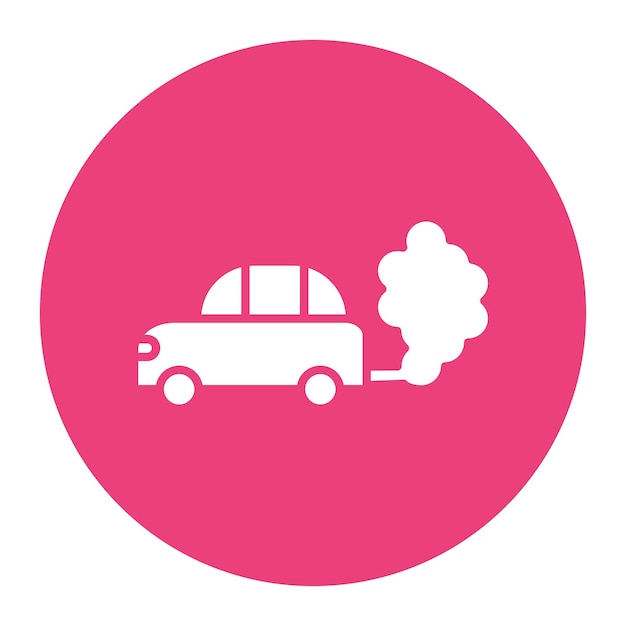 El icono del vector de contaminación del automóvil se puede usar para el conjunto de iconos del calentamiento global