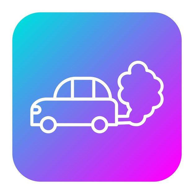 El icono del vector de contaminación del automóvil se puede usar para el conjunto de iconos del calentamiento global
