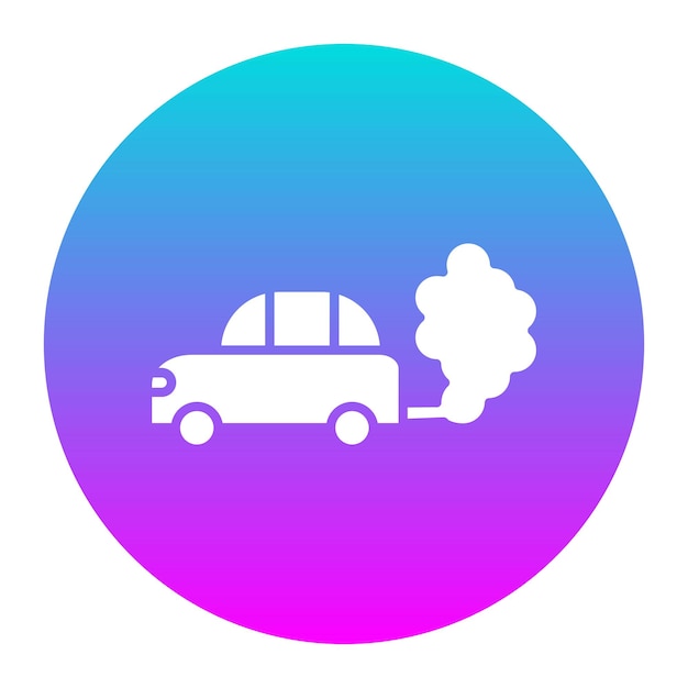 El icono del vector de contaminación del automóvil se puede usar para el conjunto de iconos del calentamiento global