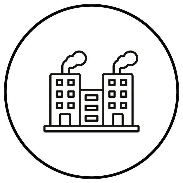 El icono del vector de contaminación de la ciudad se puede utilizar para el conjunto de iconos de contaminación