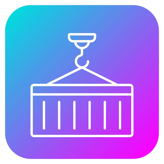El icono del vector del contenedor se puede utilizar para el conjunto de iconos de procesos industriales