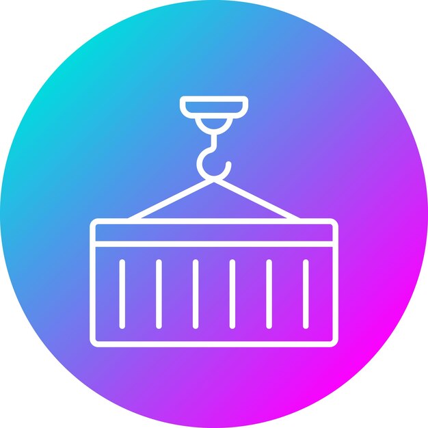 El icono del vector del contenedor se puede utilizar para el conjunto de iconos de procesos industriales
