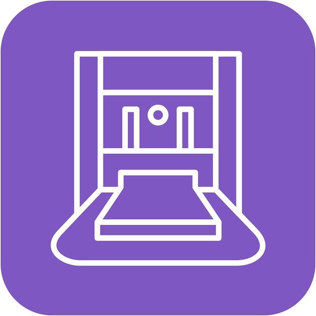 El icono de vector continuo se puede utilizar para el conjunto de iconos de metalurgia