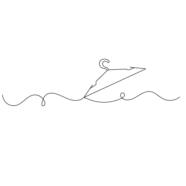 Icono de vector de contorno de dibujo de una línea continua