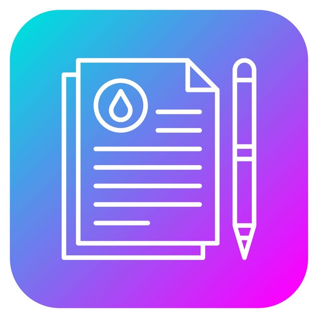 El icono del vector del contrato de petróleo se puede utilizar para el conjunto de iconos de la industria de la gasolina