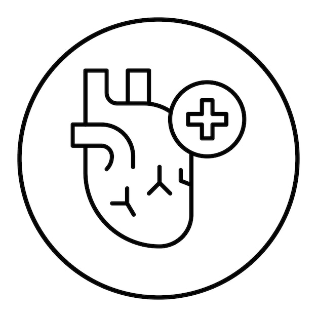 El icono del vector de control de órganos se puede utilizar para el conjunto de iconos de control de salud